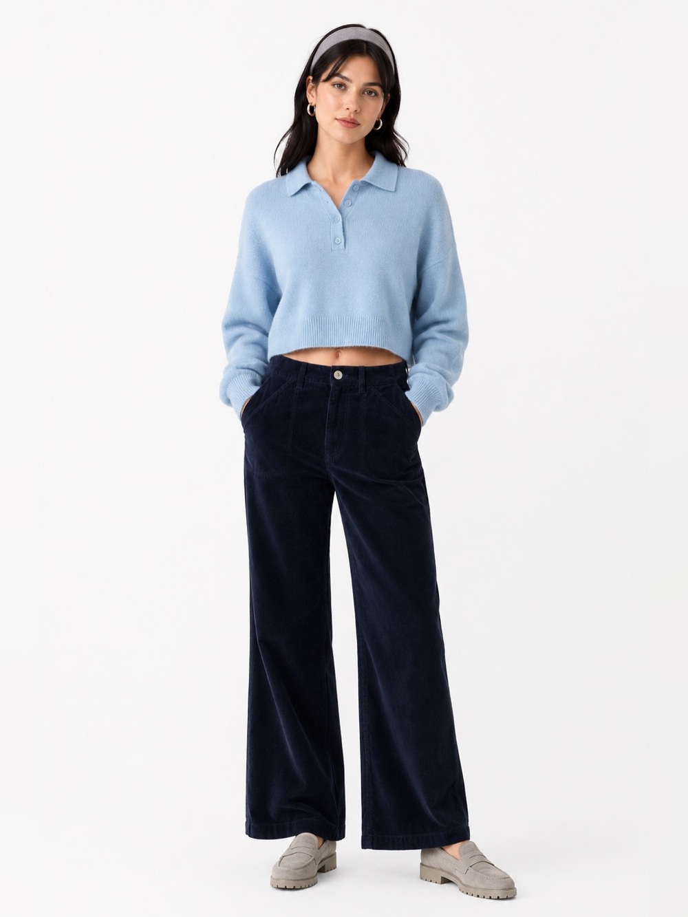 Re/Done Wide-Leg Corduroy Pants Normcore Preppy Chic Granola